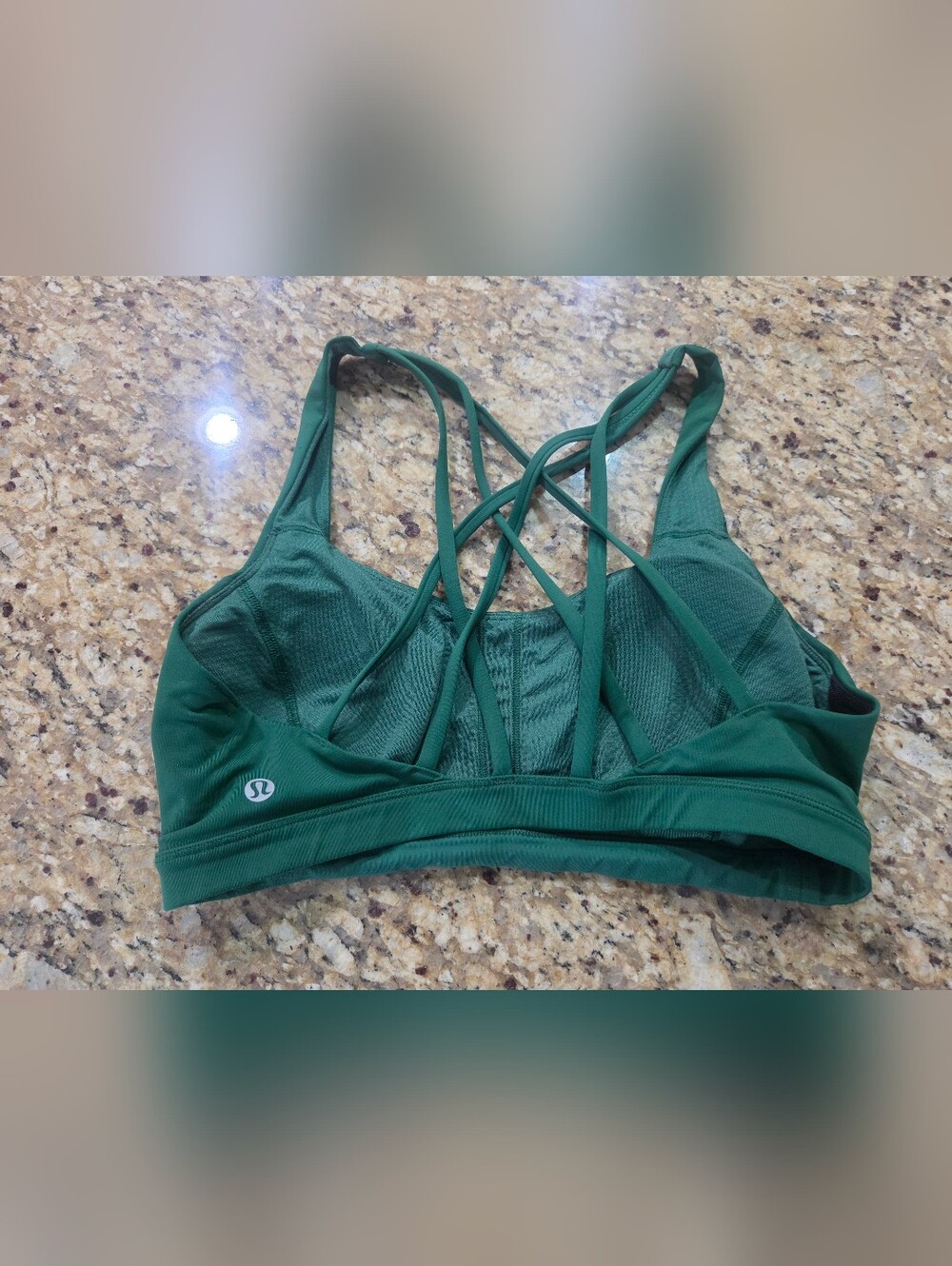 lululemon athletica Deep Green Athletic Top with Logo